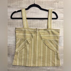 Elegant Beige Patterned Women's Top